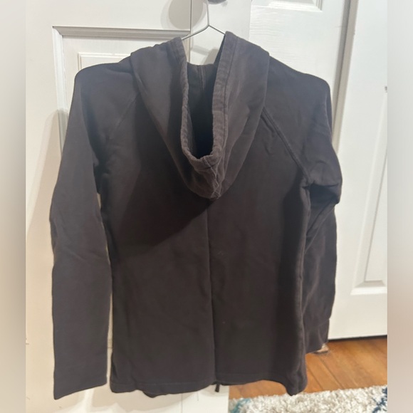 RALPH LAUREN | brown zippered stretchy zip-down sweatshirt jacket - Picture 3 of 4